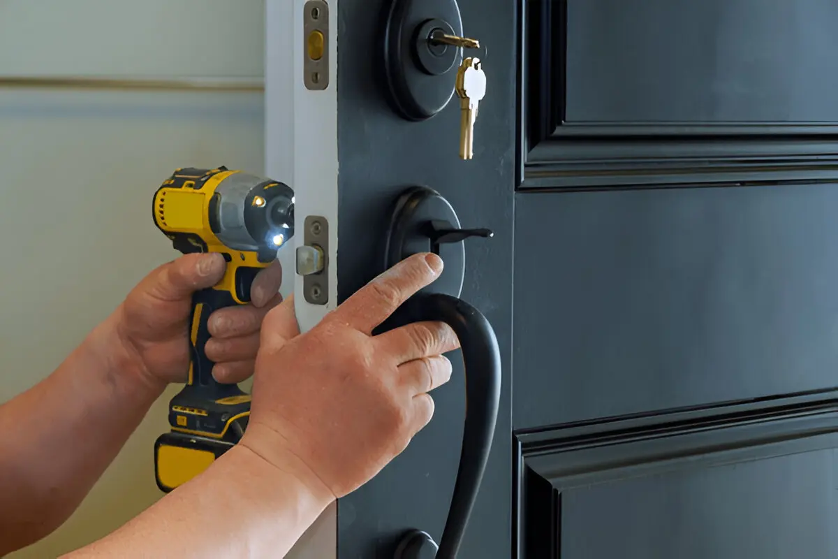 On Time Locksmith professional installing commercial Locksmith Berkeley security locks for businesses.